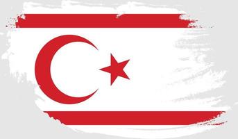 turkiska republiken norra Cypern flagga med grunge textur vektor