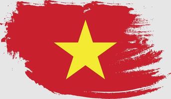 Vietnam-Flagge mit Grunge-Textur vektor