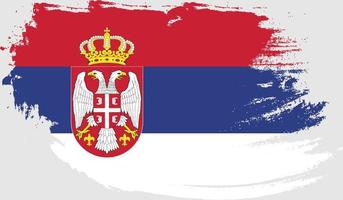 Serbien-Flagge mit Grunge-Textur vektor