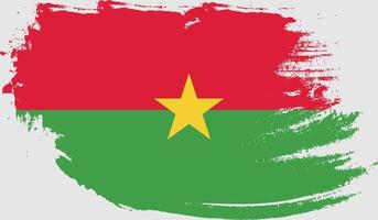 Burkina Faso-Flagge mit Grunge-Textur vektor