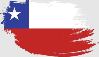 chile flagga med grunge textur vektor