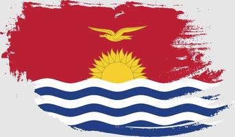 Kiribati-Flagge mit Grunge-Textur vektor