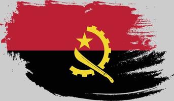 angola flagga med grunge textur vektor