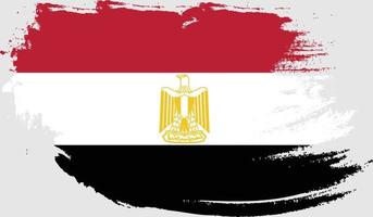 Egyptens flagga med grunge textur vektor