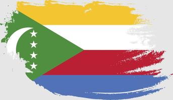 Komoren-Flagge mit Grunge-Textur vektor
