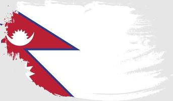 nepal flagga med grunge textur vektor