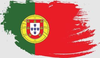 Portugal flagga med grunge textur vektor