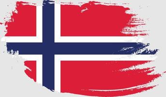 Norwegen-Flagge mit Grunge-Textur vektor