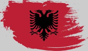 Albanien-Flagge mit Grunge-Textur vektor