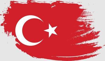 Turkiet flagga med grunge textur vektor