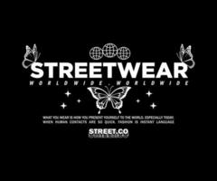 Ästhetisches Grafikdesign für kreative Kleidung, für Streetwear und urbanes T-Shirt-Design, Hoodies usw. vektor