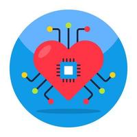 Premium-Download-Symbol von Smart Heart vektor