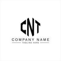 cnt-Brief-Logo-Design mit Polygonform. cnt Polygon- und Würfelform-Logo-Design. cnt Sechseck-Vektor-Logo-Vorlage in weißen und schwarzen Farben. cnt-Monogramm, Geschäfts- und Immobilienlogo. vektor