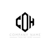 Coh-Brief-Logo-Design mit Polygonform. Coh-Polygon- und Würfelform-Logo-Design. Coh Sechseck-Vektor-Logo-Vorlage in weißen und schwarzen Farben. coh-monogramm, geschäfts- und immobilienlogo. vektor