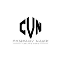 CVN-Brief-Logo-Design mit Polygonform. CVN Polygon- und Würfelform-Logo-Design. cvn Sechseck-Vektor-Logo-Vorlage in weißen und schwarzen Farben. cvn-monogramm, geschäfts- und immobilienlogo. vektor