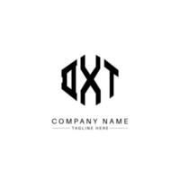 dxt-Buchstaben-Logo-Design mit Polygonform. dxt-Polygon- und Würfelform-Logo-Design. dxt Hexagon-Vektor-Logo-Vorlage in weißen und schwarzen Farben. DXT-Monogramm, Geschäfts- und Immobilienlogo. vektor