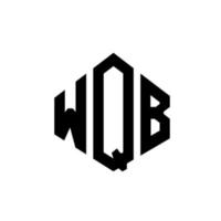 wqb-Buchstaben-Logo-Design mit Polygonform. wqb-polygon- und würfelform-logo-design. wqb Sechseck-Vektor-Logo-Vorlage in weißen und schwarzen Farben. wqb-monogramm, geschäfts- und immobilienlogo. vektor