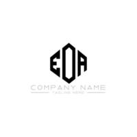 eoa-Buchstaben-Logo-Design mit Polygonform. eoa-polygon- und würfelform-logo-design. eoa Hexagon-Vektor-Logo-Vorlage in weißen und schwarzen Farben. eoa-monogramm, geschäfts- und immobilienlogo. vektor