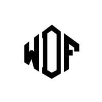 WDF-Brief-Logo-Design mit Polygonform. WDF-Polygon- und Würfelform-Logo-Design. wdf Sechseck-Vektor-Logo-Vorlage in weißen und schwarzen Farben. wdf-monogramm, geschäfts- und immobilienlogo. vektor