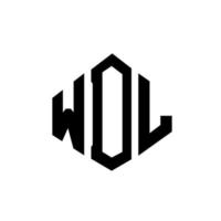 Wdl-Brief-Logo-Design mit Polygonform. wdl-polygon- und würfelform-logo-design. wdl Sechseck-Vektor-Logo-Vorlage in weißen und schwarzen Farben. wdl-monogramm, geschäfts- und immobilienlogo. vektor