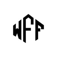 wff-Buchstaben-Logo-Design mit Polygonform. wff-Polygon- und Würfelform-Logo-Design. wff Sechseck-Vektor-Logo-Vorlage in weißen und schwarzen Farben. wff-monogramm, geschäfts- und immobilienlogo. vektor