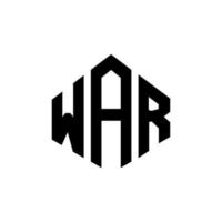Kriegsbrief-Logo-Design mit Polygonform. Kriegspolygon- und Würfelform-Logo-Design. Krieg Sechseck-Vektor-Logo-Vorlage in weißen und schwarzen Farben. kriegsmonogramm, geschäfts- und immobilienlogo. vektor