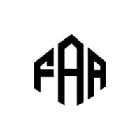 faa-Buchstaben-Logo-Design mit Polygonform. faa Polygon- und Würfelform-Logo-Design. faa Sechseck-Vektor-Logo-Vorlage in weißen und schwarzen Farben. faa monogramm, geschäfts- und immobilienlogo. vektor