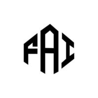 fai-Brief-Logo-Design mit Polygonform. fai Polygon- und Würfelform-Logo-Design. fai Sechseck-Vektor-Logo-Vorlage in weißen und schwarzen Farben. fai monogramm, geschäfts- und immobilienlogo. vektor