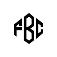 fbc-Brief-Logo-Design mit Polygonform. fbc Polygon- und Würfelform-Logo-Design. fbc Sechseck-Vektor-Logo-Vorlage in weißen und schwarzen Farben. fbc-monogramm, geschäfts- und immobilienlogo. vektor
