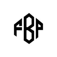 fbp-Brief-Logo-Design mit Polygonform. fbp Polygon- und Würfelform-Logo-Design. fbp Sechseck-Vektor-Logo-Vorlage in weißen und schwarzen Farben. fbp-monogramm, geschäfts- und immobilienlogo. vektor