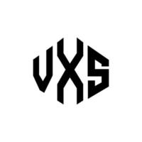 vxs-Buchstaben-Logo-Design mit Polygonform. vxs Logo-Design in Polygon- und Würfelform. vxs Sechseck-Vektor-Logo-Vorlage in weißen und schwarzen Farben. vxs-monogramm, geschäfts- und immobilienlogo. vektor