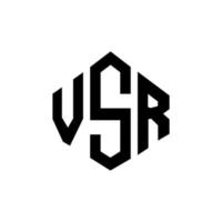 vsr-Buchstaben-Logo-Design mit Polygonform. Vsr Logo-Design in Polygon- und Würfelform. vsr Sechseck-Vektor-Logo-Vorlage in weißen und schwarzen Farben. vsr monogramm, geschäfts- und immobilienlogo. vektor