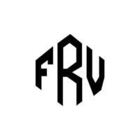 frv-Buchstaben-Logo-Design mit Polygonform. frv Polygon- und Würfelform-Logo-Design. frv Sechseck-Vektor-Logo-Vorlage in weißen und schwarzen Farben. frv monogramm, geschäfts- und immobilienlogo. vektor