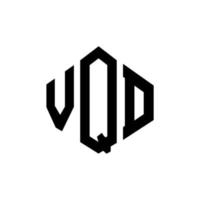 vqd-Buchstaben-Logo-Design mit Polygonform. VQD-Polygon- und Würfelform-Logo-Design. vqd Sechseck-Vektor-Logo-Vorlage in weißen und schwarzen Farben. vqd-monogramm, geschäfts- und immobilienlogo. vektor