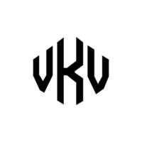 vkv-Buchstaben-Logo-Design mit Polygonform. vkv Polygon- und Würfelform-Logo-Design. vkv Sechseck-Vektor-Logo-Vorlage in weißen und schwarzen Farben. vkv-monogramm, geschäfts- und immobilienlogo. vektor