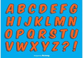 Comic-Stil Alphabet Set vektor