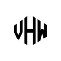 vhw-Brief-Logo-Design mit Polygonform. vhw Logo-Design in Polygon- und Würfelform. vhw Sechseck-Vektor-Logo-Vorlage in weißen und schwarzen Farben. vhw-monogramm, geschäfts- und immobilienlogo. vektor