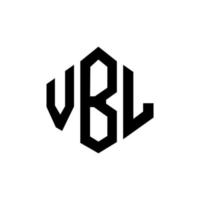 vbl bokstavslogotypdesign med polygonform. vbl polygon och kubform logotypdesign. vbl hexagon vektor logotyp mall vita och svarta färger. vbl monogram, affärs- och fastighetslogotyp.