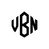 vbn brev logotyp design med polygon form. vbn polygon och kubform logotypdesign. vbn hexagon vektor logotyp mall vita och svarta färger. vbn-monogram, affärs- och fastighetslogotyp.