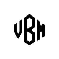 vbm bokstavslogotypdesign med polygonform. vbm polygon och kubform logotypdesign. vbm hexagon vektor logotyp mall vita och svarta färger. vbm monogram, affärs- och fastighetslogotyp.