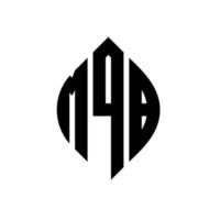 mqb cirkelbokstavslogotypdesign med cirkel och ellipsform. mqb ellipsbokstäver med typografisk stil. de tre initialerna bildar en cirkellogotyp. mqb cirkel emblem abstrakt monogram bokstaven märke vektor. vektor