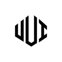 uui-Buchstaben-Logo-Design mit Polygonform. uui Polygon- und Würfelform-Logo-Design. uui Sechseck-Vektor-Logo-Vorlage in weißen und schwarzen Farben. uui-monogramm, geschäfts- und immobilienlogo. vektor