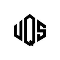 uqs-Buchstaben-Logo-Design mit Polygonform. uqs Logo-Design in Polygon- und Würfelform. uqs Sechseck-Vektor-Logo-Vorlage in weißen und schwarzen Farben. uqs-monogramm, geschäfts- und immobilienlogo. vektor