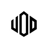 uoo-Buchstaben-Logo-Design mit Polygonform. uoo Polygon- und Würfelform-Logo-Design. uoo Sechseck-Vektor-Logo-Vorlage in weißen und schwarzen Farben. uoo monogramm, geschäfts- und immobilienlogo. vektor