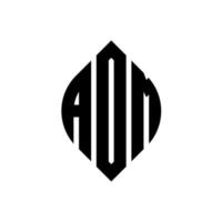 adm-Kreisbuchstaben-Logo-Design mit Kreis- und Ellipsenform. adm Ellipsenbuchstaben mit typografischem Stil. Die drei Initialen bilden ein Kreislogo. adm Kreisemblem abstrakter Monogramm-Buchstabenmarkierungsvektor. vektor