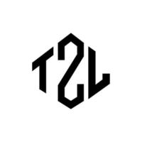 tzl-Buchstaben-Logo-Design mit Polygonform. tzl-polygon- und würfelform-logo-design. tzl Sechseck-Vektor-Logo-Vorlage in weißen und schwarzen Farben. tzl-monogramm, geschäfts- und immobilienlogo. vektor