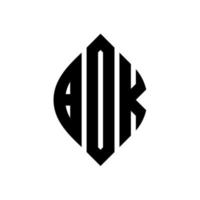 bdk cirkel bokstavslogotyp design med cirkel och ellipsform. bdk ellipsbokstäver med typografisk stil. de tre initialerna bildar en cirkellogotyp. bdk cirkel emblem abstrakt monogram brev märke vektor. vektor