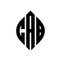 Cab-Kreis-Buchstaben-Logo-Design mit Kreis- und Ellipsenform. Cab-Ellipsenbuchstaben mit typografischem Stil. Die drei Initialen bilden ein Kreislogo. Cab Circle Emblem abstrakter Monogramm-Buchstaben-Markierungsvektor. vektor