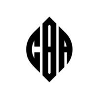 cba-Kreisbuchstaben-Logo-Design mit Kreis- und Ellipsenform. cba ellipsenbuchstaben mit typografischem stil. Die drei Initialen bilden ein Kreislogo. CBA-Kreis-Emblem abstrakter Monogramm-Buchstaben-Markenvektor. vektor