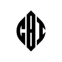 cbi cirkel bokstavslogotyp design med cirkel och ellipsform. cbi ellipsbokstäver med typografisk stil. de tre initialerna bildar en cirkellogotyp. cbi cirkel emblem abstrakt monogram bokstav märke vektor. vektor